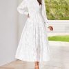 41k1bbZu73L.jpg Wedding Guest Dresses for Women Fall Fashion 2025 Casual Long Sleeve Floral Maxi Boho Homecoming Dress