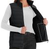 41k53Id2ZtL.jpg Women's Puffer Vest Lightweight Stand Collar Zip 4 Pockets Puffy Vests Sleeveless Quilted Padded Outerwear