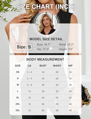 41k6u7ruy6L.jpg Womens Summer Tops Dressy Casual Tank Tops Business Casual Outfits Sleeveless Lightweight Work Blazers