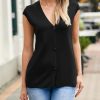 41k7LupA0hL.jpg Womens Deep V Neck Sweater Vest Sleeveless Knit Button Up Loose Fit Cap Sleeve Trendy Summer Tops