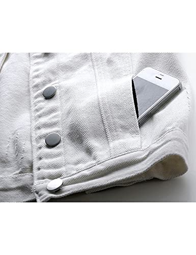 41mUGj-pSqS.jpg Women's Casual Denim Waistcoat Slim Fit Frayed Sleeveless Jacket Ripped Tops with Pockets