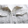 41n4VzQlCyS.jpg Women's Casual Denim Waistcoat Slim Fit Frayed Sleeveless Jacket Ripped Tops with Pockets