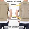 41nIHqpO4xL.jpg Men's Fishing Vest Lightweight Safari Travel Vest Utility Cargo Vest with Multi Pockets