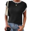 41nfJUIul6L.jpg Womens Knit Sweater Tops Cap Sleeve Vest Summer Tops 2025 Sleeveless Tank Tops Clothes Trendy T Shirts Fall