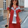 2 Piece Sets for Women Summer Lounge Sets Short Sleeve Sweatsuit V-neck Tops and Drawstring Shorts Outfits Tracksuit