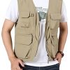 41pLPLIvYFL.jpg Men's Fishing Vest Lightweight Safari Travel Vest Utility Cargo Vest with Multi Pockets