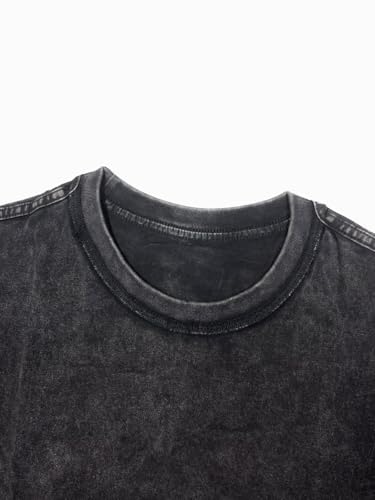 Men's Black Sleeveless Washed Casual Vest Lightweight Muscle Tee for Streetwear Summer OutfitsTank Top