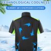 41rEAanwHfL.jpg Cooling Vest with Fans Men Women Breathable Short Sleeve Air Conditioned Jacket Stay Cool in Hot Weather