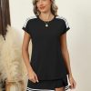 Women Summer Two Piece Outfits Sweatsuits 2025 Casual Lounge Skirt Shorts Matching Sets Trendy Short Sleeve Clothing