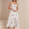 41sJPp2aaBL.jpg Floral Corset Midi Dress Lace Up Cutout Flowy Summer Wedding Guest Dresses for Women Sundress with Pockets