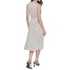 Women's Polka Dot Print Sleeveless Midi Dress