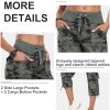 Women's Cargo Capris Hiking Pants Lightweight Quick Dry Outdoor Athletic Travel Casual Loose Comfy Cute Pockets