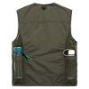 41wAAzziLAL.jpg Outdoor Multi Pocket Vest Summer Casual Mesh Vest Jacket for Fishing Hunting Work Waistcoat