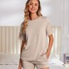 41wUCp878ZL.jpg Womens Pajama Sets Short Sleeve Lounge Sets 2 Piece Pjs Tops and Shorts Outfits Matching Loungewear with Pockets