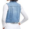 Women's Denim Vest, Sleeveless Jean Jacket (XS-XXL)