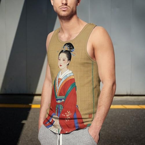 Asian Ladies Mens Tank Tops Summer Beach Tanktop, Sleeveless Gym Workout T-Shirt Breathable Fit Vests