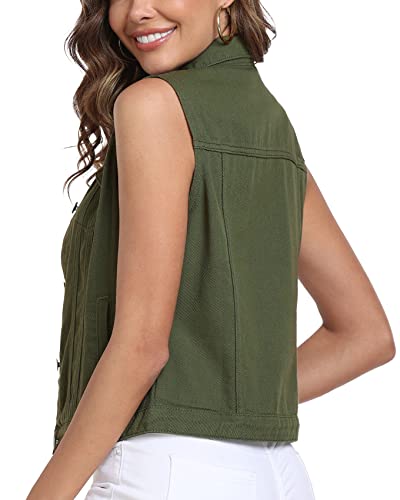 41wsjXhIAuL.jpg Women's Denim Vest, Sleeveless Jean Jacket (XS-XXL)