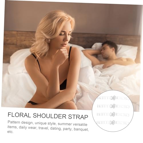 41wyHyZhGZL.jpg 4pairs Floral Shoulder Straps for Women Non-skid Design for Summer Vests and Halter Tops Includes Sunflower Rose Hot Air Balloon