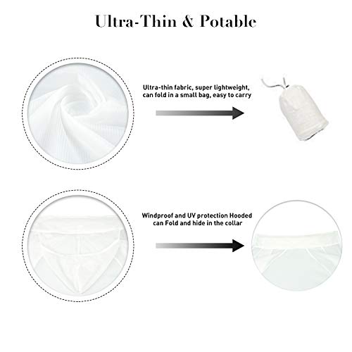 Sun Protection Jacket Ultra Light Thin Breathable Packable Outdoor Cycling Jacket Hoodie Skin Clothing for Men & Women