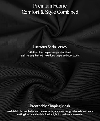 Formal Dresses for Women - Shapewear Cowl Neck Maxi Ruched Bodycon Gowns with Slit - Prom Dress Wedding Guest