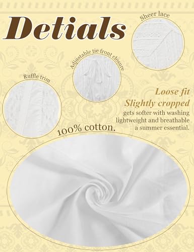 41xGWPCzsDL.jpg Women Summer Boho Lace Tie Front Tank Beach Vacation Top Button Down Sleeveless Cardigan Crop Y2k Tops Clothes 2025