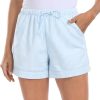 Women's Linen Blend Drawstring Shorts High Waisted 4" Inseam Summer Shorts
