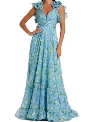 41ydEIVCwkL.jpg Women's Summer Floral Print Straps Sleeveless V Neck Criss Cross Backless Chiffon Beach Boho Party Long Maxi Dress