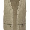 Mens Safari Travel Photo Vest Outdoor Fishing Multi Pocket Jacket Beige