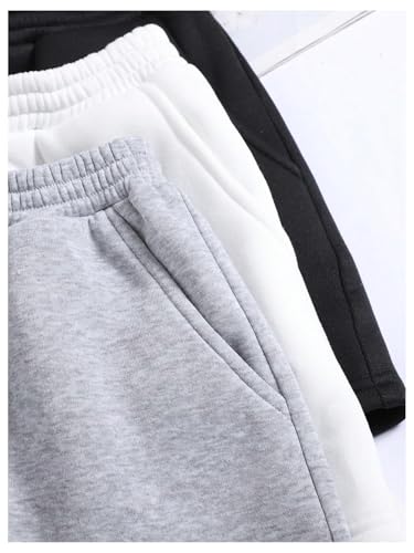 Girls 3 Packs Sweat Shorts Elastic Waist Casual Summer SweatShorts Teen Apparel