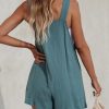 41yzJHpFzOL.jpg Women's Summer Sleeveless Overall Adjustable Loose Jumpsuit Beach Romper Travel Vacation Outfits with Pockets
