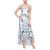 41zFMqNZwCL.jpg womens Sleeveless Printed Chiffon Midi Spring/Summer Mother of the Bride Dress With Jacket & High-low Hemline