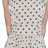 Women's Polka Dot Print Sleeveless Midi Dress