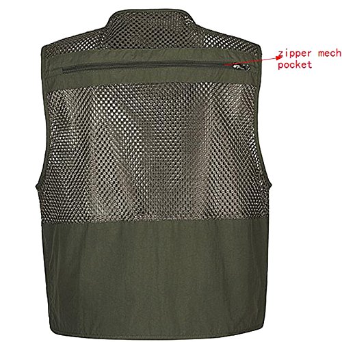 51ASEQwEC4L.jpg Mens Mesh Quick Dry Outdoor Work Fishing Travel Photo Vest with Multi Pockets