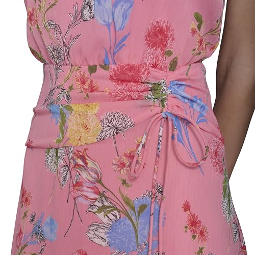 51CvrEKLmgL.jpg Women's Ruffle Sleeved Midi Printed High Low Dress