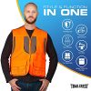 by Treel Men's Upland Deluxe Blaze Orange Safety Front Loader High Visibility Vest