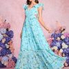 Women's Summer Floral Print Straps Sleeveless V Neck Criss Cross Backless Chiffon Beach Boho Party Long Maxi Dress