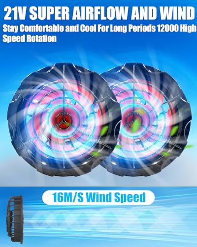 Cooling Vest Jacket with 2 Fans - Men and Women 21V Air Conditioner Lightweight Vests, With 20000mAh Battery