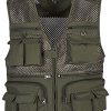 51KLu2eOF5L.jpg Mens Mesh Quick Dry Outdoor Work Fishing Travel Photo Vest with Multi Pockets