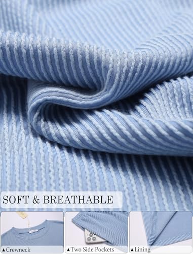 51OVMq6jZyL.jpg Womens Pajama Sets Short Sleeve Lounge Sets 2 Piece Pjs Tops and Shorts Outfits Matching Loungewear with Pockets