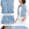 Women's Denim Vest, Sleeveless Jean Jacket (XS-XXL)