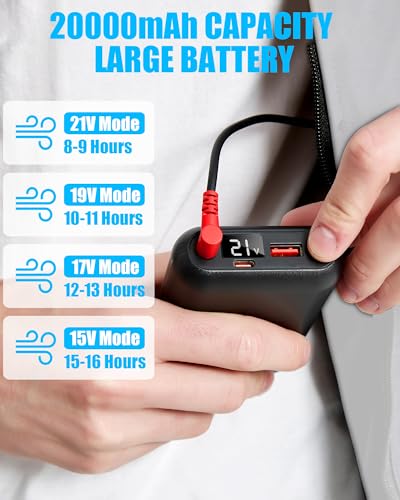 Cooling Vest Jacket with 2 Fans - Men and Women 21V Air Conditioner Lightweight Vests, With 20000mAh Battery