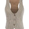 51ZL5uMUSZL.jpg Womens Vest Top 2025 Trendy Academia Steampunk Waistcoat Racerback Vest Blazer??Runs Small, Suggest Size Up