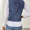51bL5CE-iHL.jpg Women's Denim Vest Sleeveless V Neck Zimbaplatinum Jean Vest Top Button Down Crop Waistcoat Vest Summer Outfit