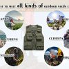 Men's Casual Multi-Pocket Outdoor Utility Fishing Photo Safari Work Travel Vest