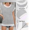 51fkAYoFazL.jpg Women's Cap Sleeve Sweaters Vest Crew Neck Knit Sweater Tops 2025 Casual Summer Sleeveless T Shirt