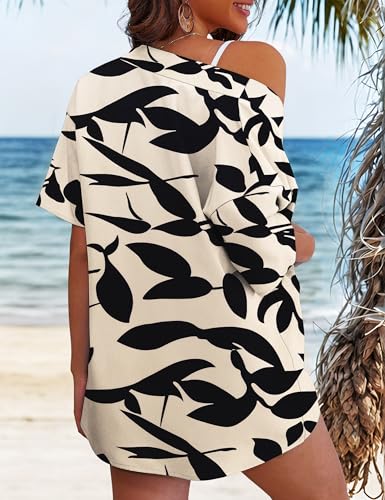 51ik8cRmPL.jpg Women's 2 Piece Outfits Kimono Style Tropical Print Cover Ups Half Sleeve Blouse Shorts Set Summer Beachwear ??S-XL??