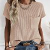 51kQIyaordL.jpg Summer Fall Short Sleeve Sweater for Women 2025 Casual Sweater Vest Cotton Knit Pullover Tank Tops Fashion Clothing