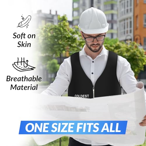 51kTKAVKMwL.jpg Coldest Cooling Jacket, Reusable Ice Packs for Hot Weather, Ice Vest for Men & Women, Cycling, Running, Athletes