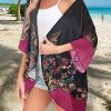 51mOqNka5XL.jpg Women Kimono Cardigans Casual Summer Tops Cover up Open Front Floral Print Resort Wear