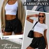51qPRZpLb1L.jpg 3 Pack Women's Waffle Knit Shorts Cotton Drawstring Lounge Summer Comfy Casual Shorts with Pockets